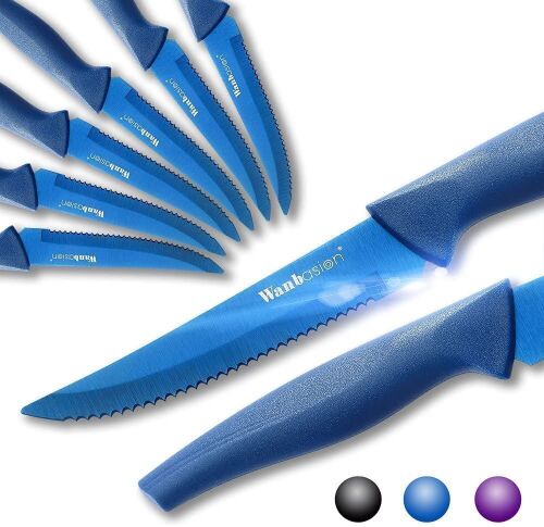 Lot of (19) Wanbasion Blue 8-Piece Steak Knife Set  - Lot 491