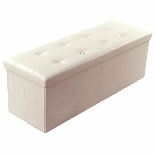 Folding Storage Bench with Padded Seat - Lot 549