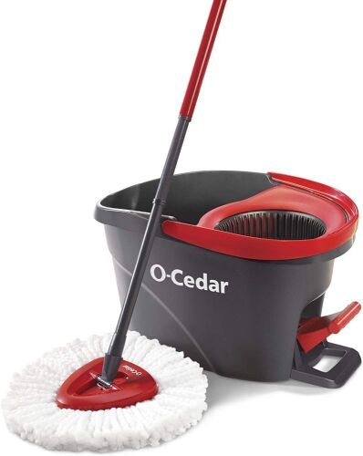 O-Cedar EasyWring Microfiber Spin Mop, Bucket Floor Cleaning System - Lot 589
