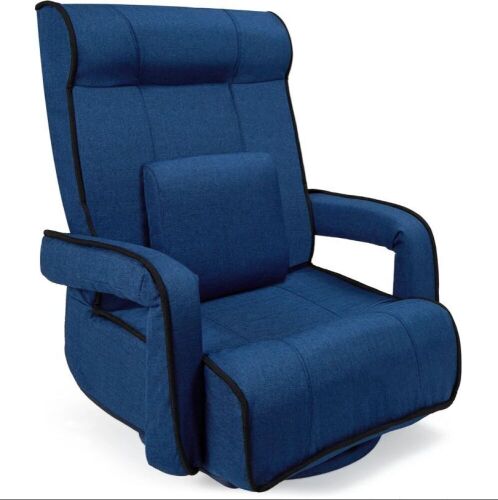 Oversized Swivel Gaming Floor Chair w/ Armrest, Adjustable Backrest - Lot 702
