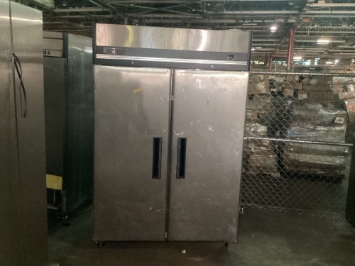 MXCR-49FDHC 53.9” Double Door Reach-In Refrigerator, Top Mount, Stainless Steel - For Parts or Repair   - Lot 719