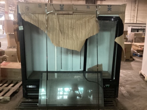 Central Exclusive 69K-113 Sliding Glass Door Merchandiser, 3 Doors - For Parts or Repair  - Lot 1065