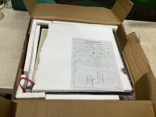 End Table with Fabric Bin  - Lot 735