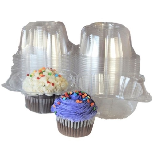Lot of (4) 100pcs Plastic Cupcake Dome Cup Containers   - Lot 706