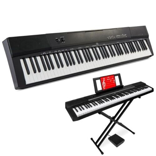 88-Key Digital Piano Set w/ Semi-Weighted Keys, Stand, Sustain Pedal - Lot 173