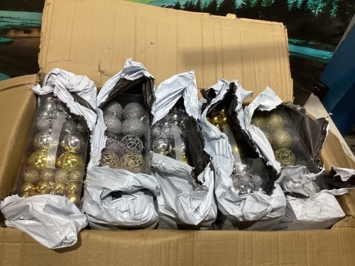 Box of Christmas Ornaments  - Lot 1061