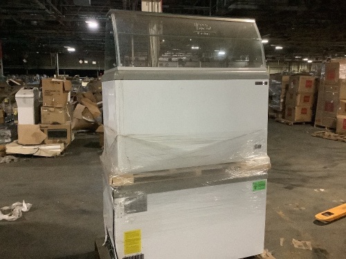 Lot of (2) Maxx Cold MXDC-8 Ice Cream Freezer Dipping Cabinet 52" - For Parts or Repair   - Lot 356