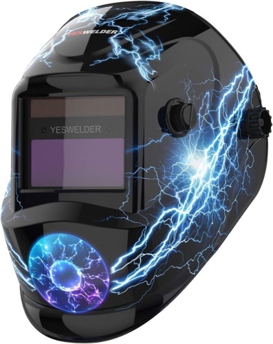 YESWELDER True Color Solar Powered Auto Darkening Welding Helmet, Wide Shade 4/9-13 for TIG MIG ARC - Lot 871
