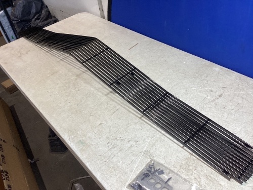 Black Powder Coated Horizontal Billet Grille for Dodge Challenger Phantom 09-14 - Lot 692