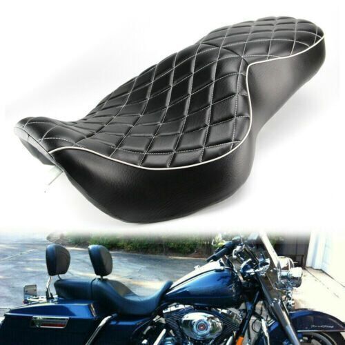 Diamond Driver Passenger 2-Up Seat For Harley Touring Road King FLHR FLHP 97-07 - Lot 1158