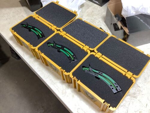 Lot of (3) Butterfly Trainer Knives with Cases - Lot 1121