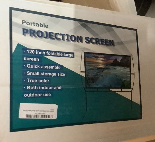 Portable Projection Screen, Appears New - Lot 128
