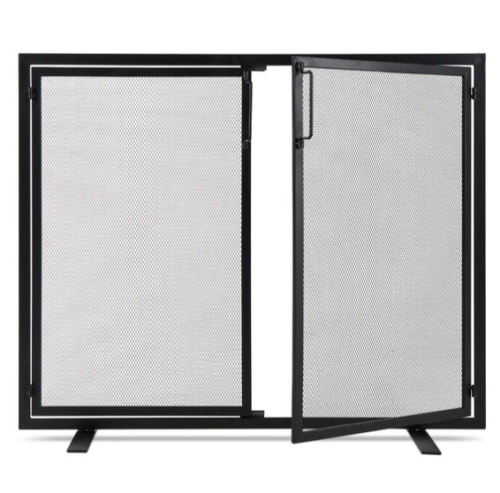2-Door Wrought Iron Fireplace Screen w/ Magnetic Doors - 38.5x41in, Appears New - Lot 171