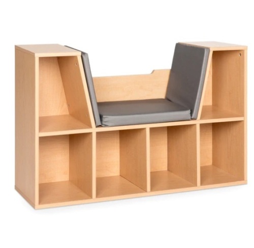 6-Cubbie Kids Bookcase Furniture Accent w/ Cushioned Reading Nook, Appears New, Retail $99.99 - Lot 203