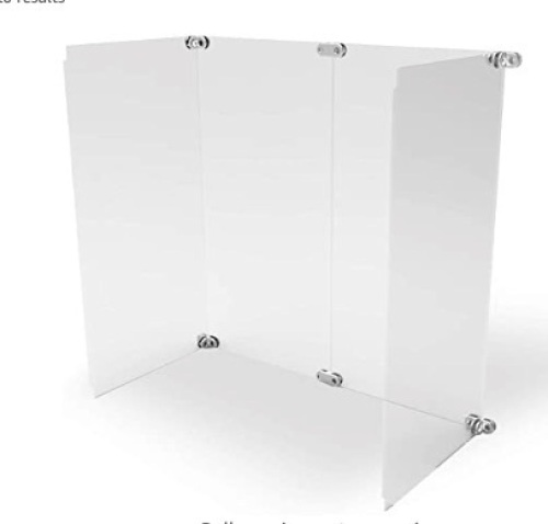 Plexiglass Sneeze Guard Acrylic Plexiglass Shield, Barrier Protects Employees Against Coughing and Sneezing (2 Divider Configuration), Appears New - Lot 217