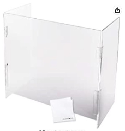 Clear Plexiglass Acrylic Protective Sneeze Guard, Appears New, Retail $49.95 - Lot 383