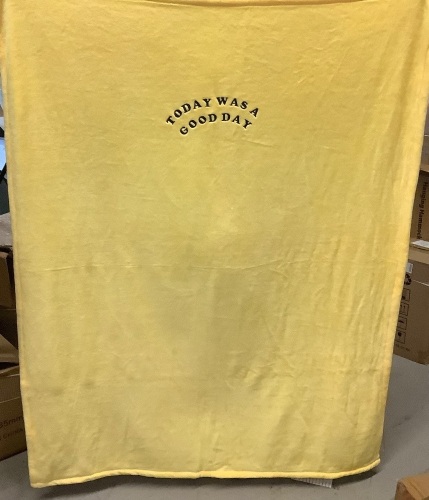 Today was a good day Blanket, Appears New - Lot 575