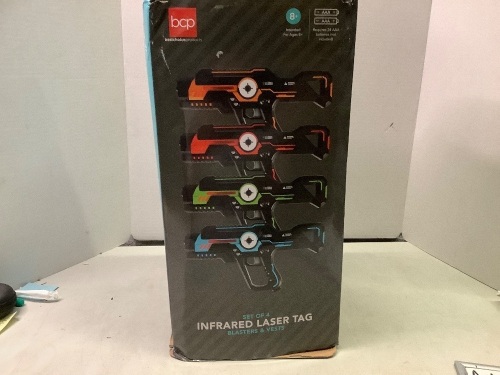 Set of 4 Infared Laser Tag Blasters & Vests, Appears New, Retail $79.99 - Lot 565