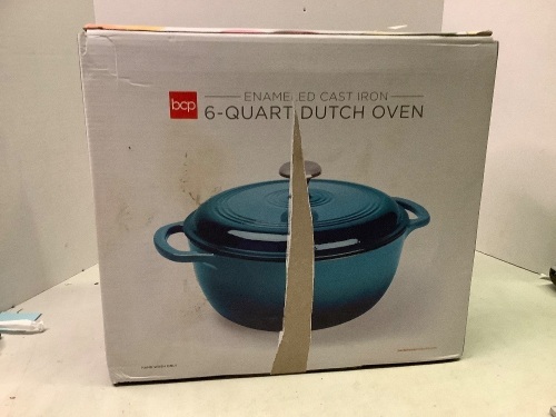 6 Quart Dutch Oven, Enameled Cast Iron, Appears New - Lot 566