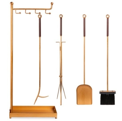 5-Piece Modern Contemporary Indoor Outdoor Fireplace and Firepit Tool Set, Appears New - Lot 403