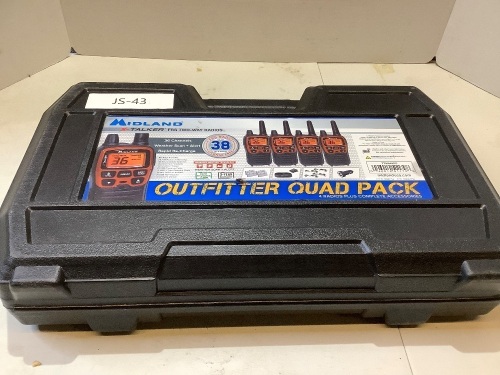 Midland Radio Outfitter Quad Pack, Powers On, Appears New - Lot 480