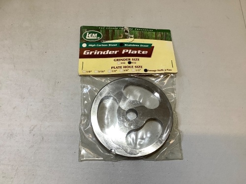 LEM Grinder Plate, #32, Sausage Stuffer Plate, Appears New - Lot 412