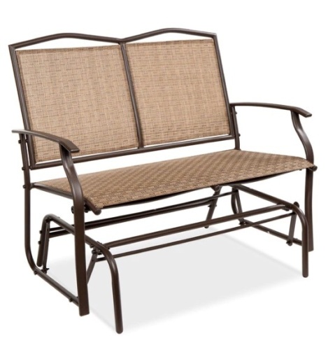 2-Person Patio Loveseat Swing Glider, Bench Rocker w/ Armrests, Appears New, Retail $119.99 - Lot 470
