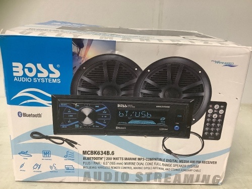 Boss Audio Marine Media Player System, Missing Remote, Untested, E-Comm Return, Retail 94.99 - Lot 6