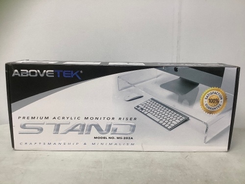 AboveTek Acrylic Monitor Stand, Appears New - Lot 186