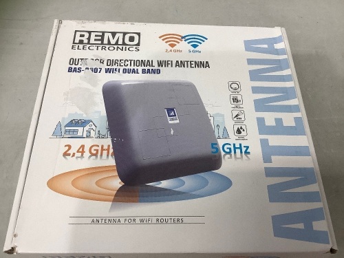 Remo Electronics Antenna for Wifi Routers, Untested, Appears new - Lot 272