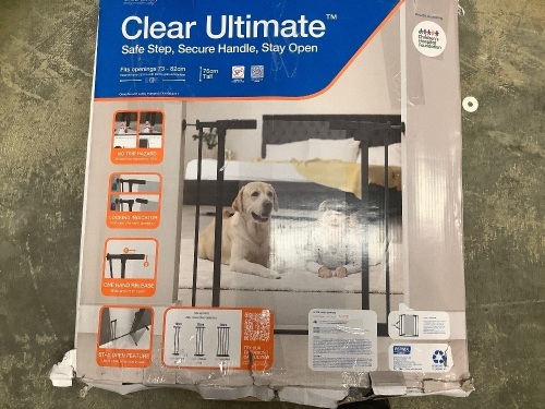 Clear Ultimate Safety Gate, E-Comm Return - Lot 280