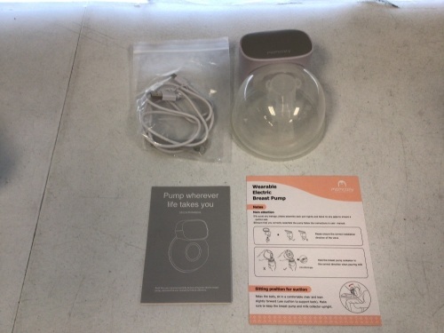 Momcozy, Single Wearable Breast Pump and Charging Cord, E-Commerce Return, Powers Up, - Lot 309