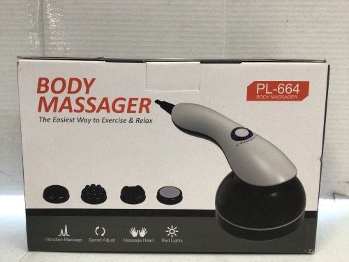 Multifunctional Body Massager, 3 accessory tools , Appears New, Powers Up - Lot 345