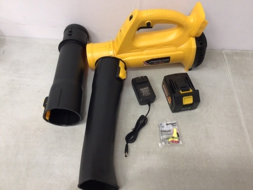 Cordless Leaf Blower With Charging Cord and One Battery, Appears New - Lot 499