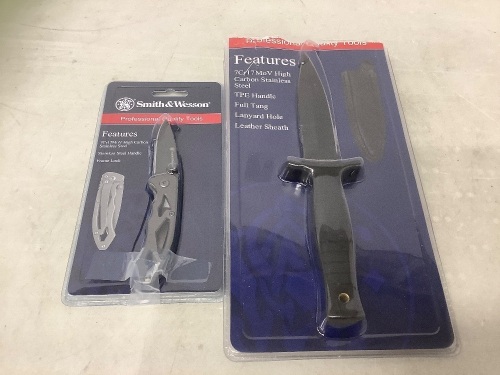Set of 2 Knives, High Carbon Stainless steel, E-Commerce Return, Appears New - Lot 514