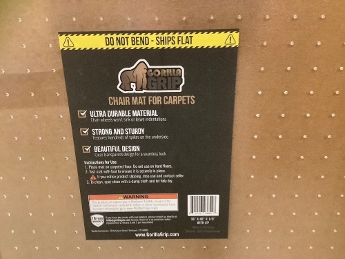 Gorilla Grip Chair Mat for Carpet, Appears new - Lot 569