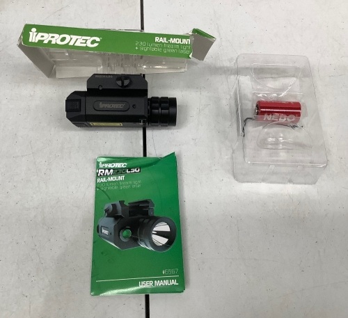 iProtec Rail Mount Light/Laser, Powers Up, E-Comm Return - Lot 595
