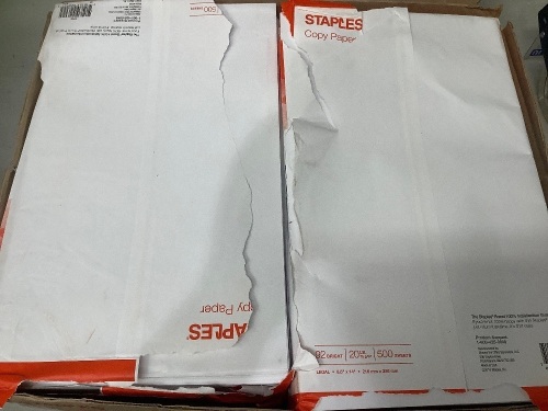 Lot of (8) Reams Staples Legal Copy Paper, E-Comm Return, Retail 119.52 - Lot 71