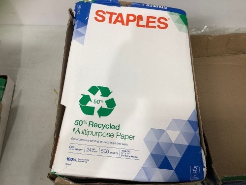 Lot of (4) Staples Recycled Tabloid Paper, E-Comm Return - Lot 82