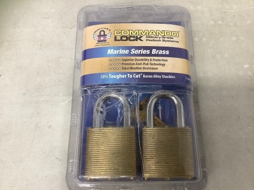 2 Pack Commando Locks Marine Series, Appears new - Lot 274