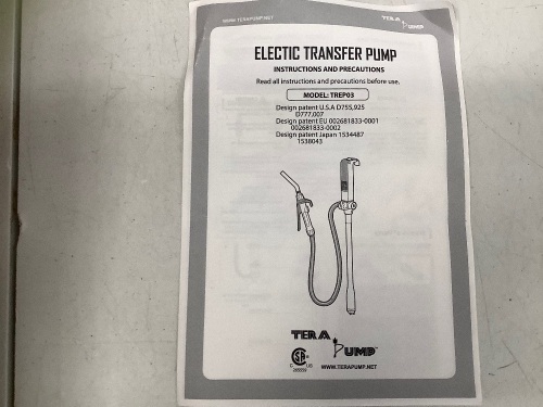 Electric Transfer Pump, Untested, E-Comm Return - Lot 237