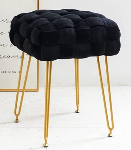 Velvet Footrest Stool, Appears new - Lot 359