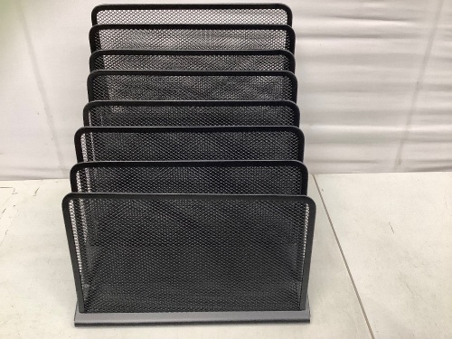 TruRed 7 Compartment Wire Mesh File Organizer, Appears New - Lot 507