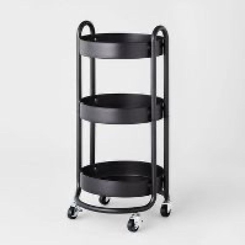 3 Tier Round Metal Utility Cart3 Tier Round Metal Utility Cart - Lot 2190