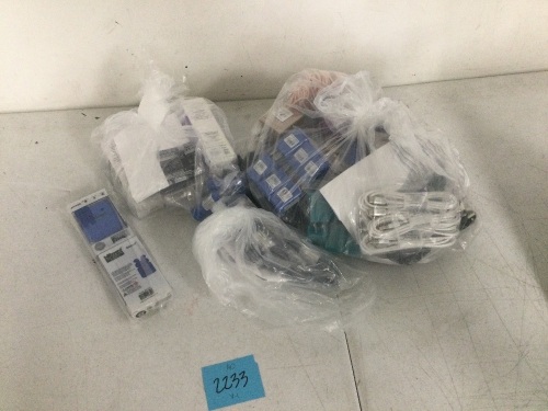 Box of Msc. Cahrgers/Earbuds/Accessories - Lot 2233