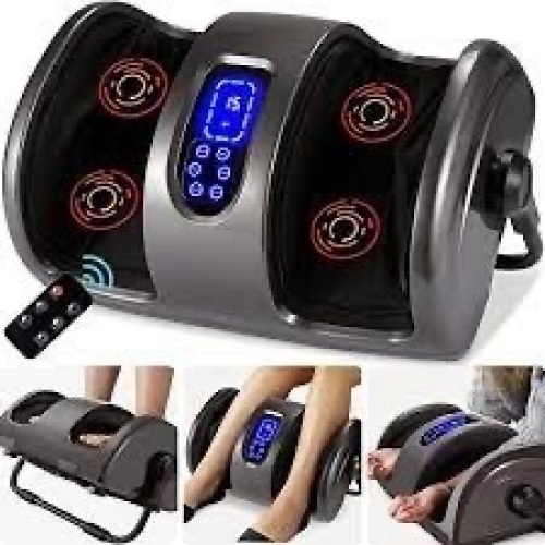 Reflexology Shiatsu Foot Massager w/ High-Intensity Rollers, Remote Control - Lot 2268