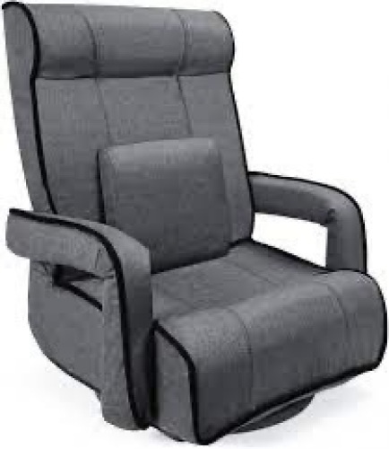 Oversized Swivel Gaming Floor Chair w/ Armrest, Adjustable Backrest - Lot 2284