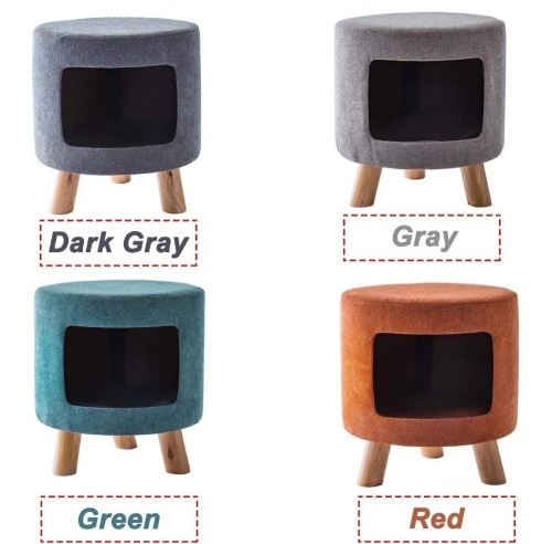 Lot of (10) HuiDao Cat Condo Ottomans with Cave and Inner Pad, Various Colors - New - Lot 453