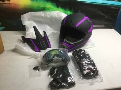 Senhill Virtue Motocross Helmet, Purple, L - New - Lot 603