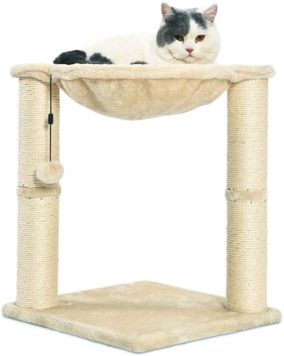 Amazon Basics Cat Condo Tree Tower with Hammock Bed and Scratching Post - New  - Lot 627